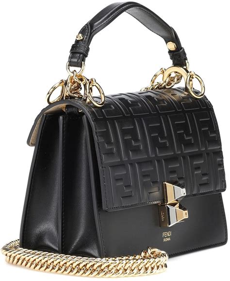 fendi embossed leather shoulder bag.